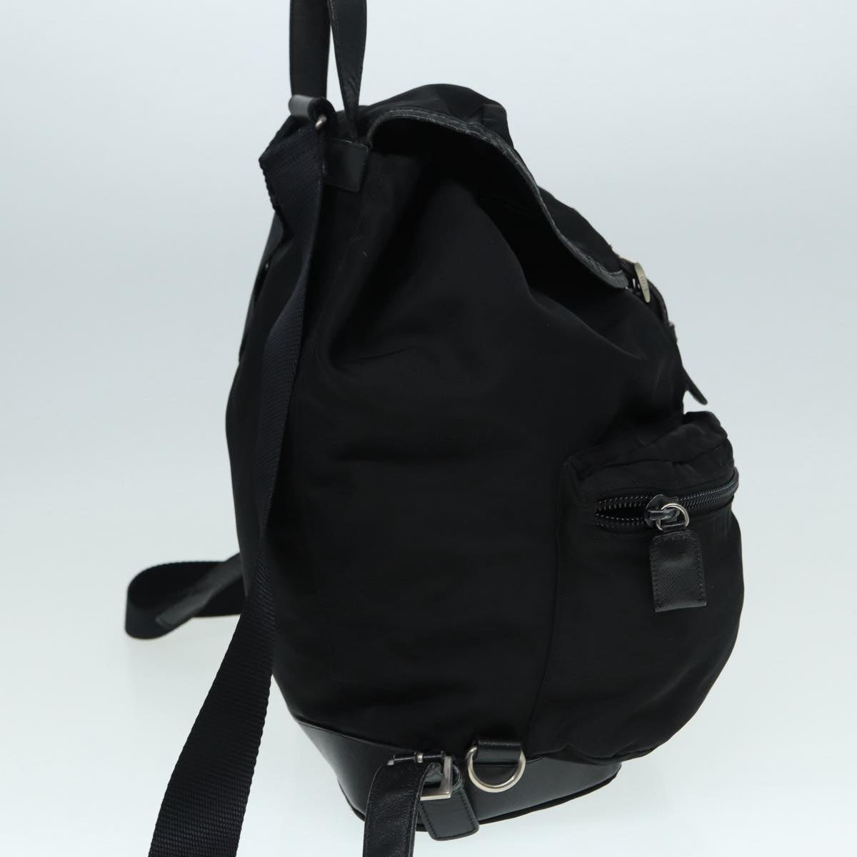 Luxury Prada Backpack Nylon Black Silver  89040