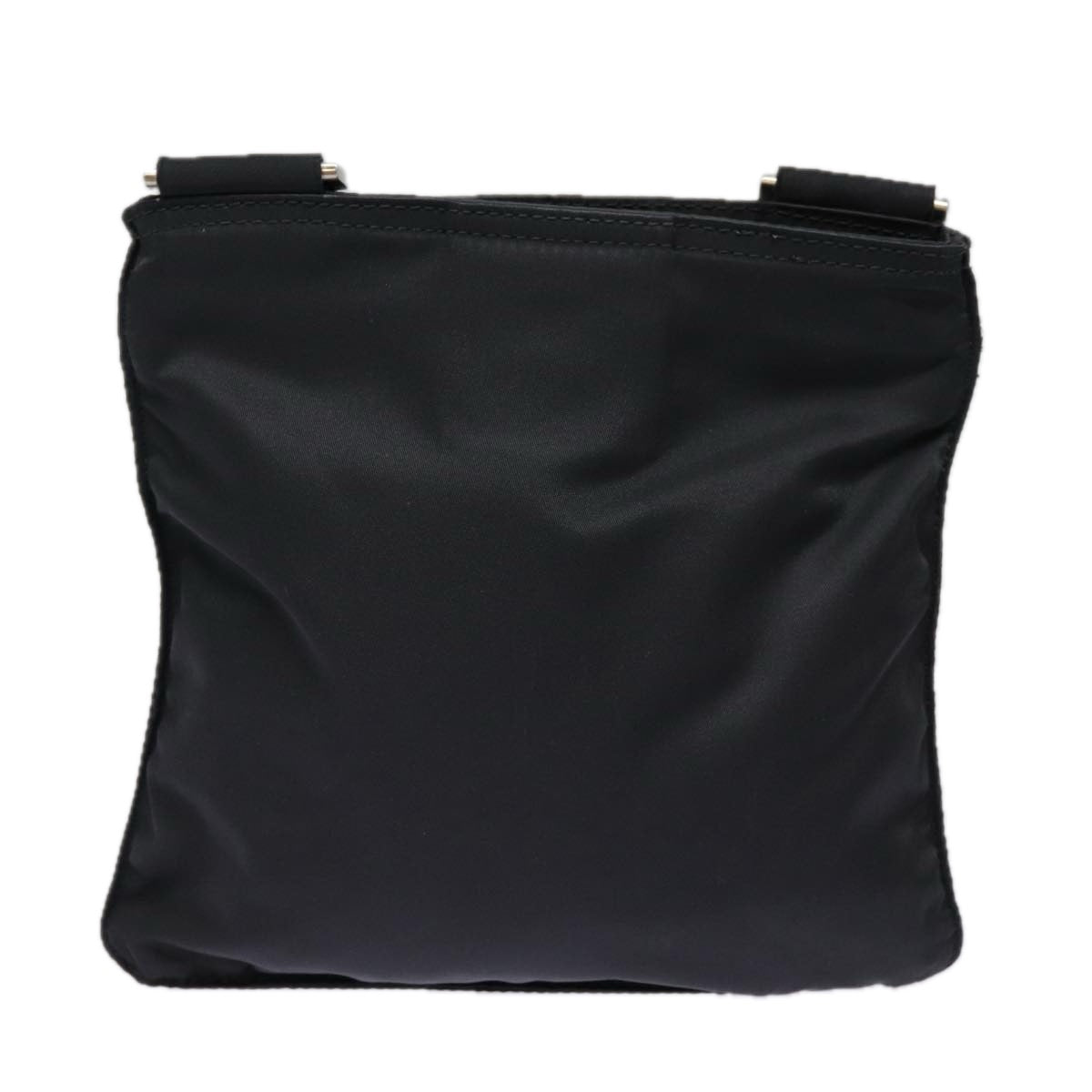 Luxury Prada Shoulder Bag Nylon Black Silver  89042