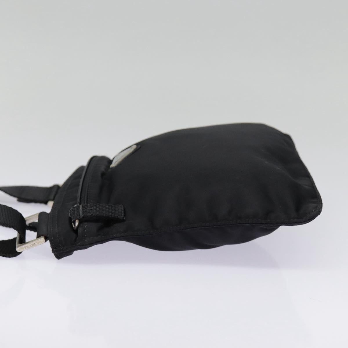Luxury Prada Shoulder Bag Nylon Black Silver  89042
