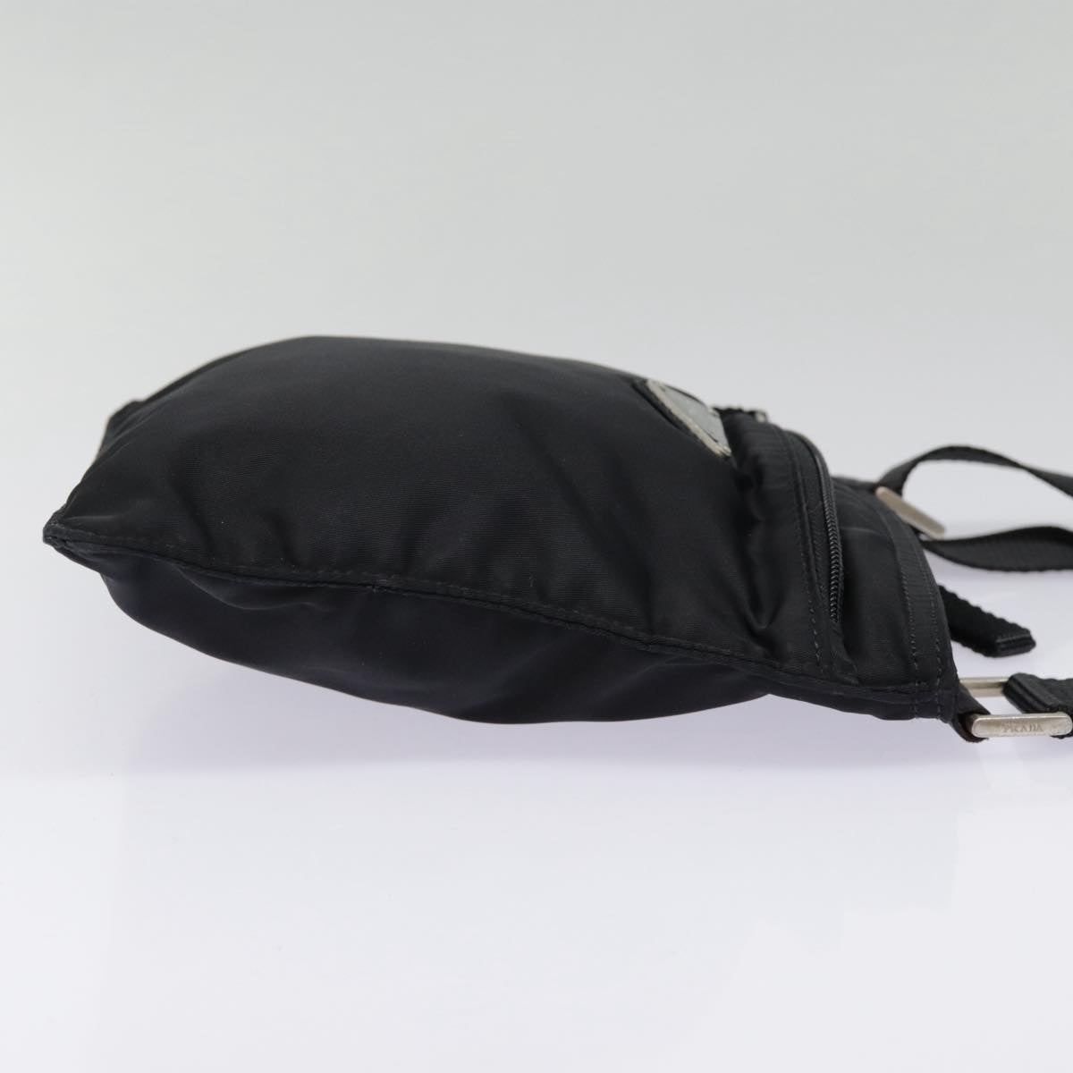 Luxury Prada Shoulder Bag Nylon Black Silver  89042