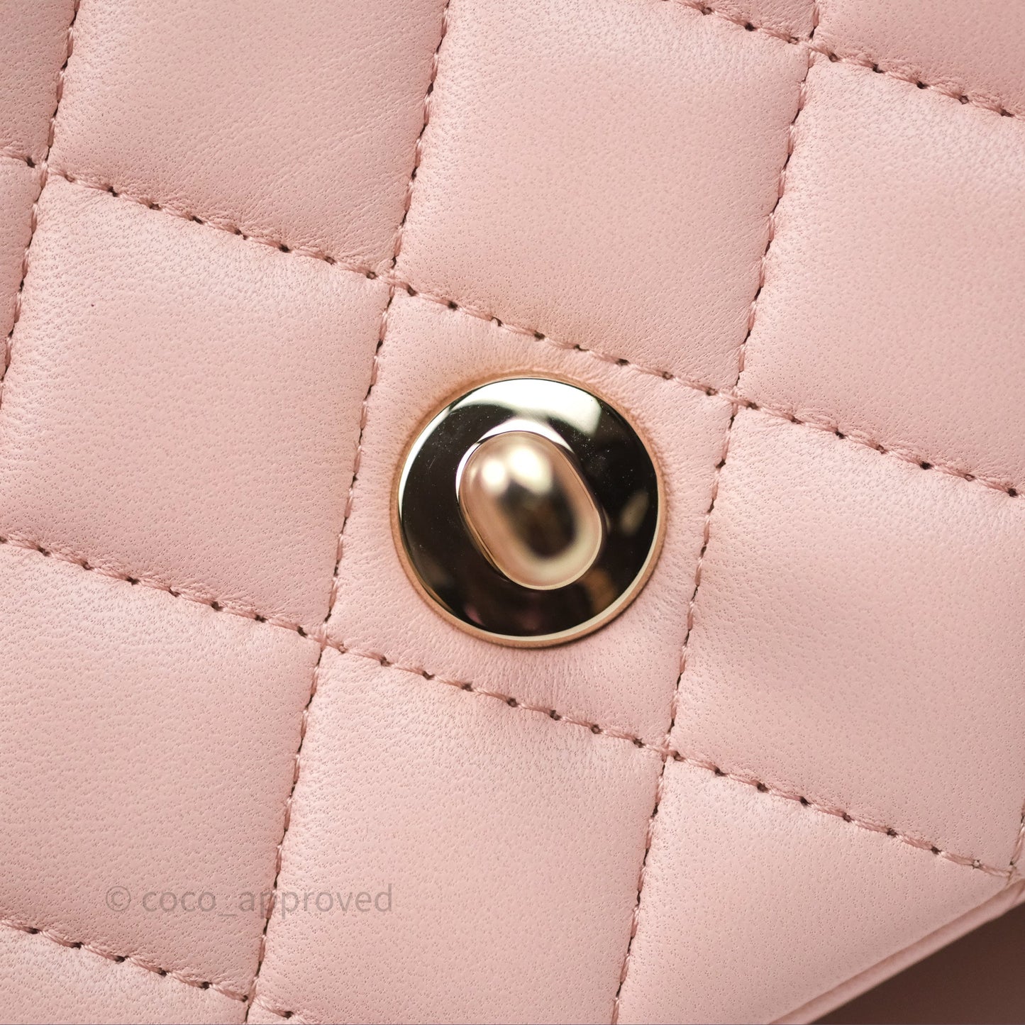 Chanel Top Handle Mini Rectangular Flap Pink Lambskin Gold Hardware