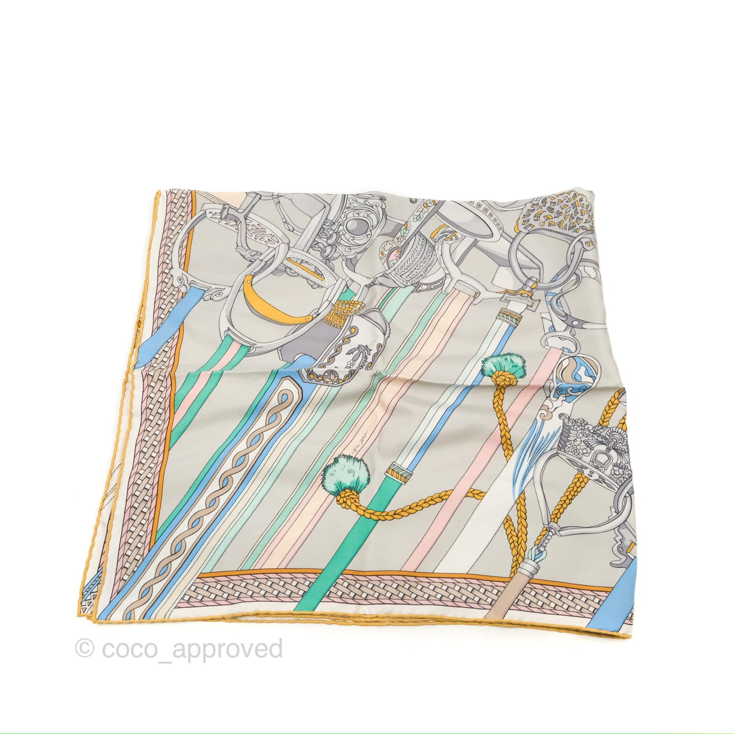 Hermes Concours D'Etriers Silk Scarf 90
