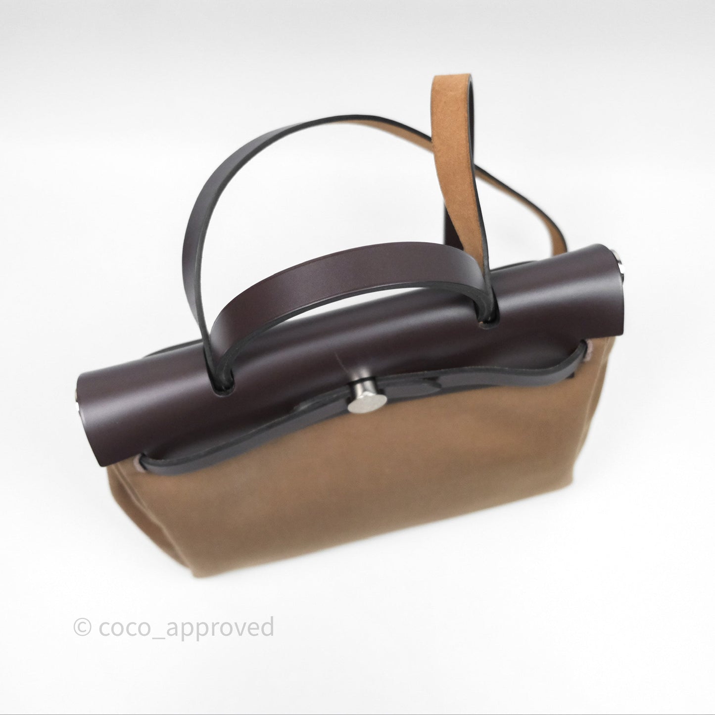 Hermès Herbag Zip 31 Retourne Etoupe 18/ Ebene 46 Canvas Palladium Hardware