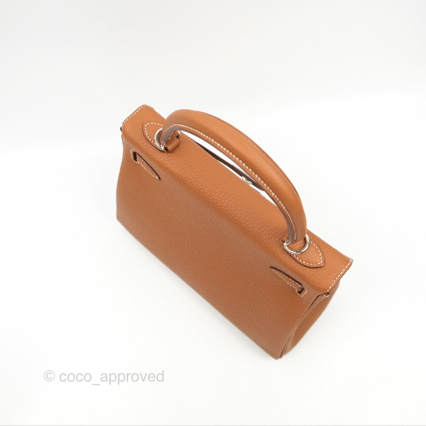 Hermès Retourne Kelly 25 Gold Togo Palladium Hardware