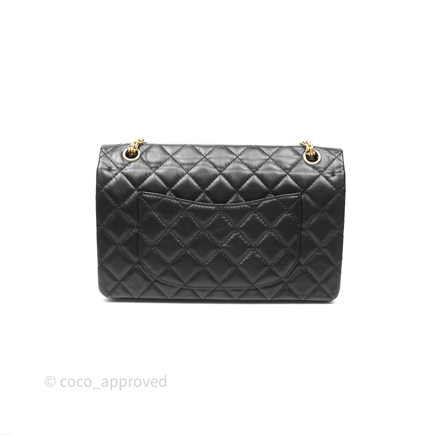 Chanel Quilted Reissue 226 Aged Calfskin Black Gold Hardware
