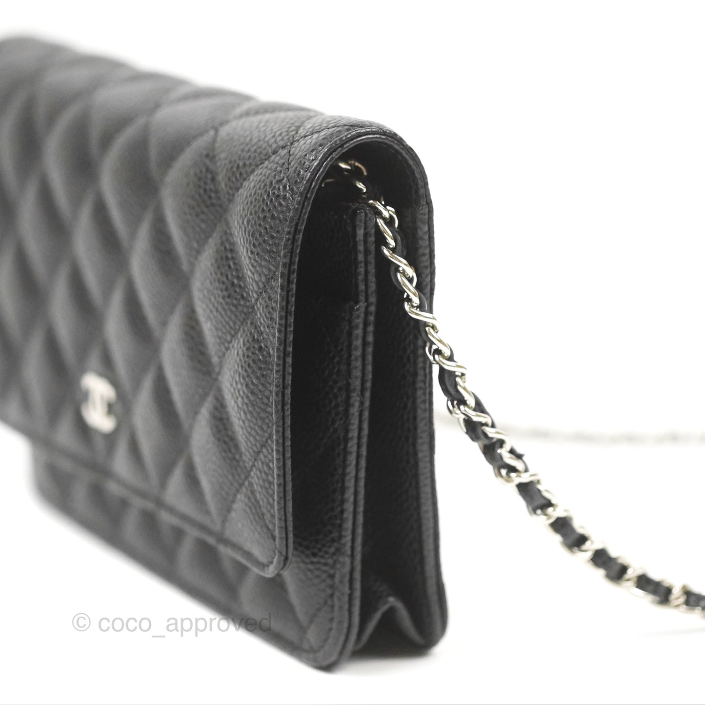 Chanel Quilted WOC Black Caviar Silver Hardware