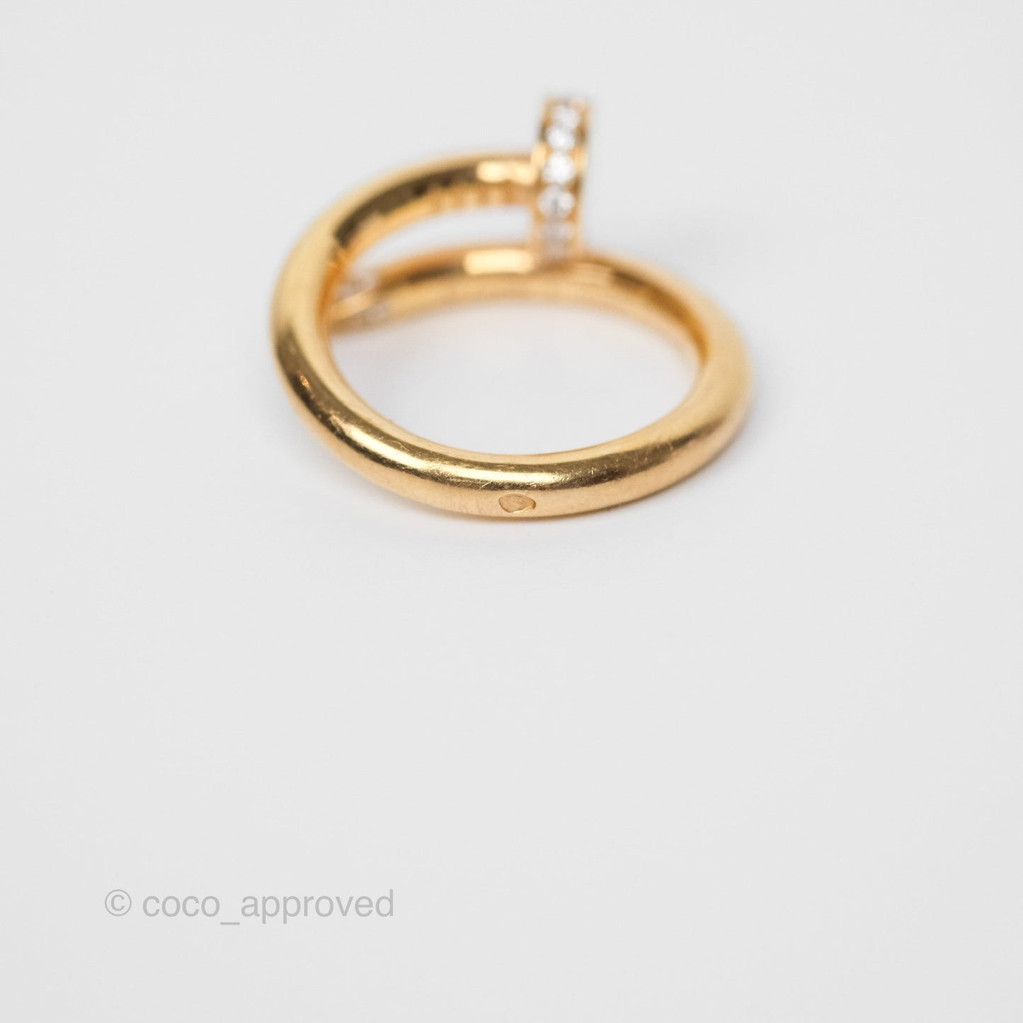 Cartier Juste Un Clou Ring Rose Gold Diamonds Size 51