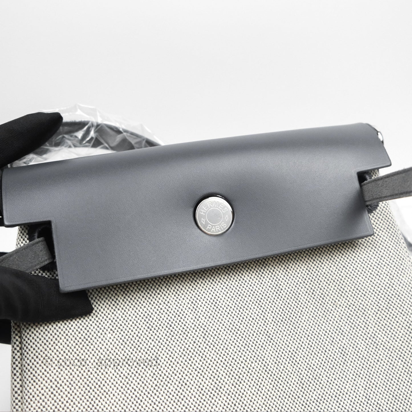 Hermès Herbag Zip 20 Mini Ardoise 85 Canvas Palladium Hardware