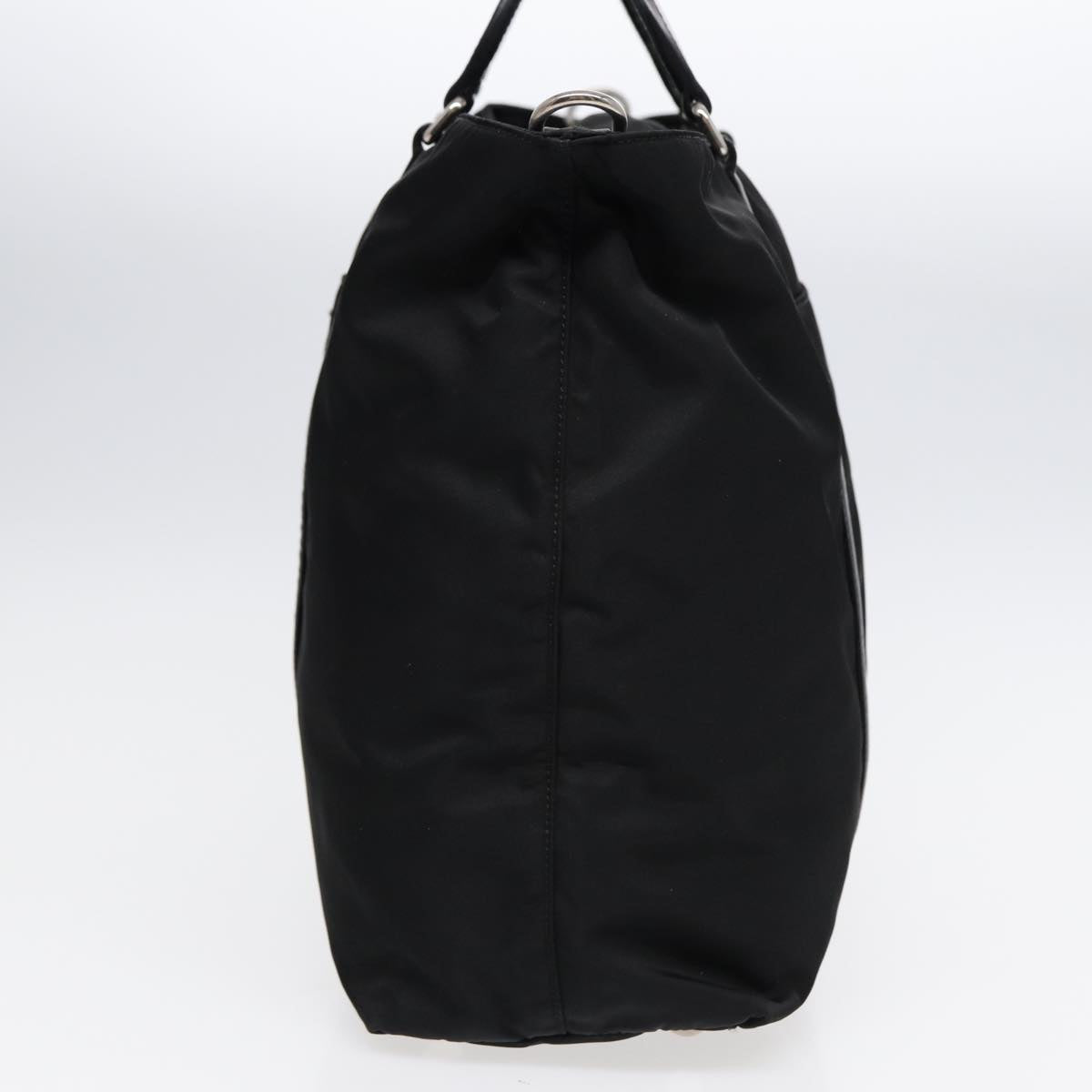 Luxury Prada Hand Bag Nylon 2way Black Silver  89129