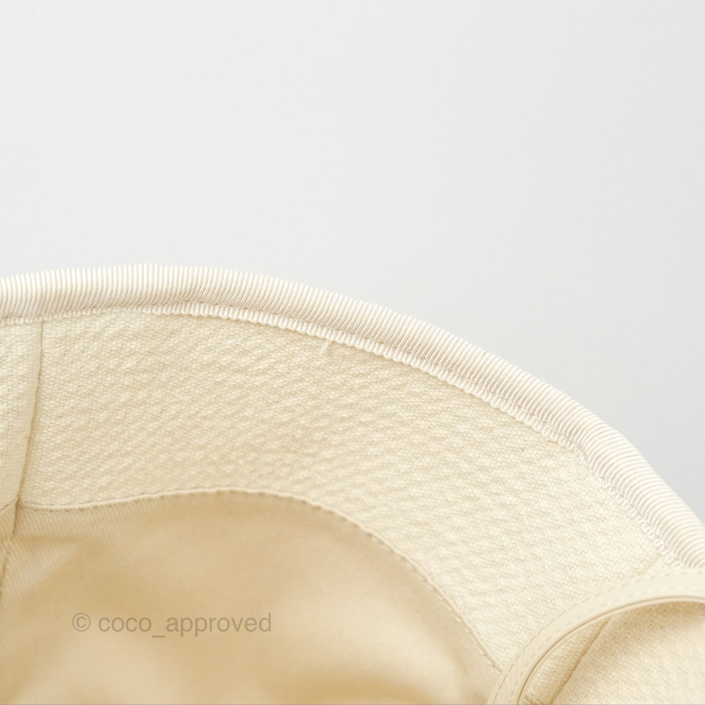 Chanel Medium Deauville Tote Ivory Cotton Silver Hardware