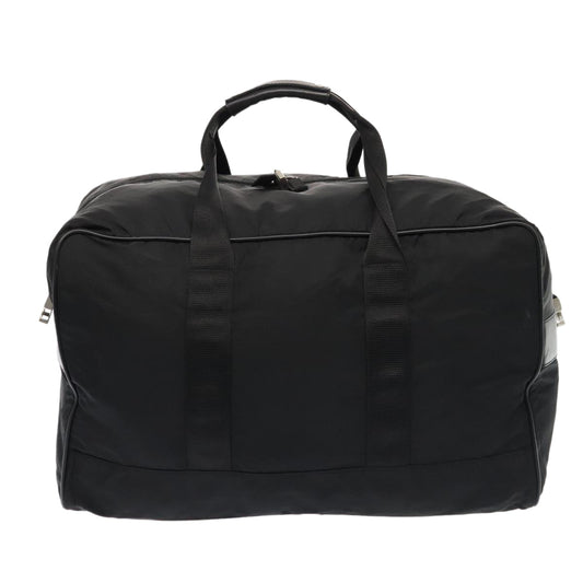 Luxury Prada Boston Bag Nylon 2way Black Silver  89134