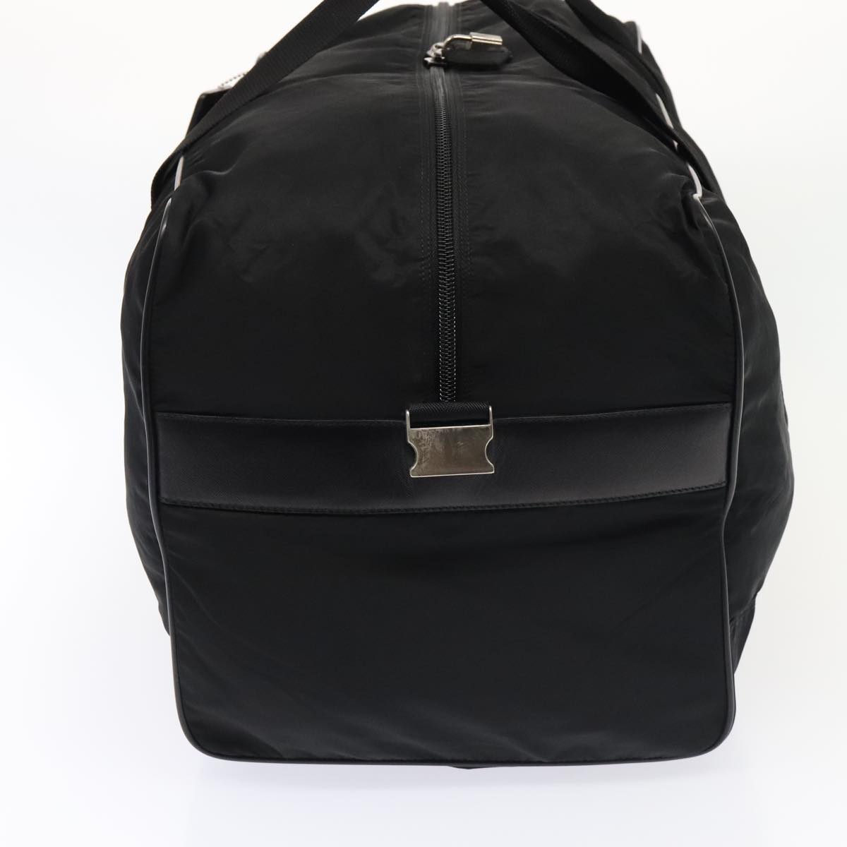 Luxury Prada Boston Bag Nylon 2way Black Silver  89134