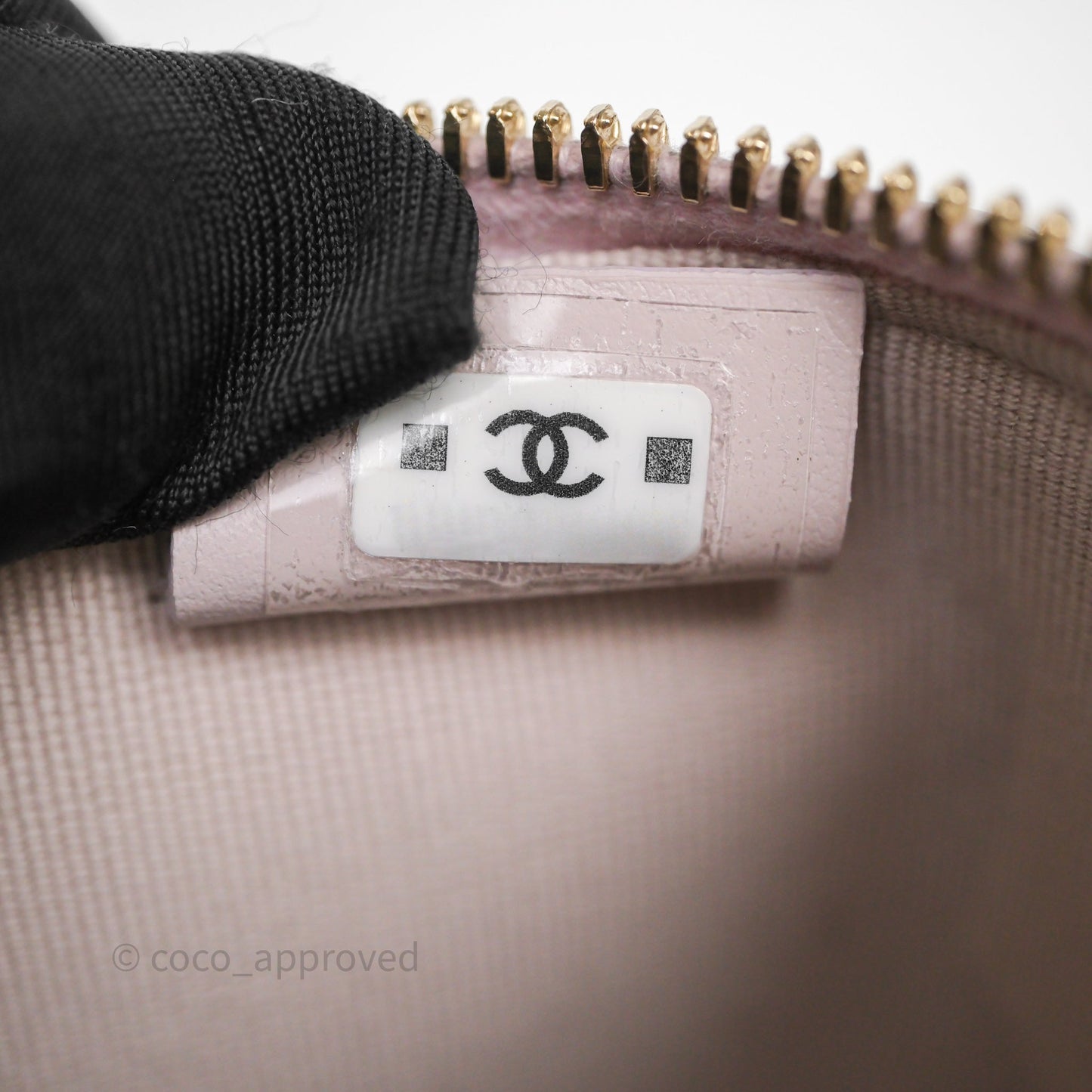 Chanel Top Handle Long Vanity with Chain Lilac Caviar Gold Hardware