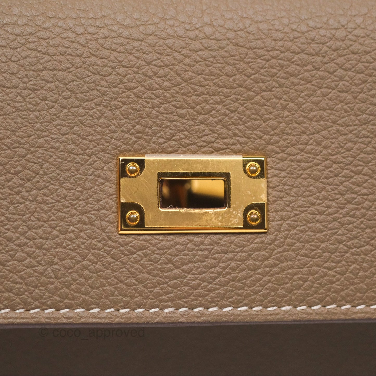 Hermès Kelly To Go Wallet Etoupe Evercolor Gold Hardware