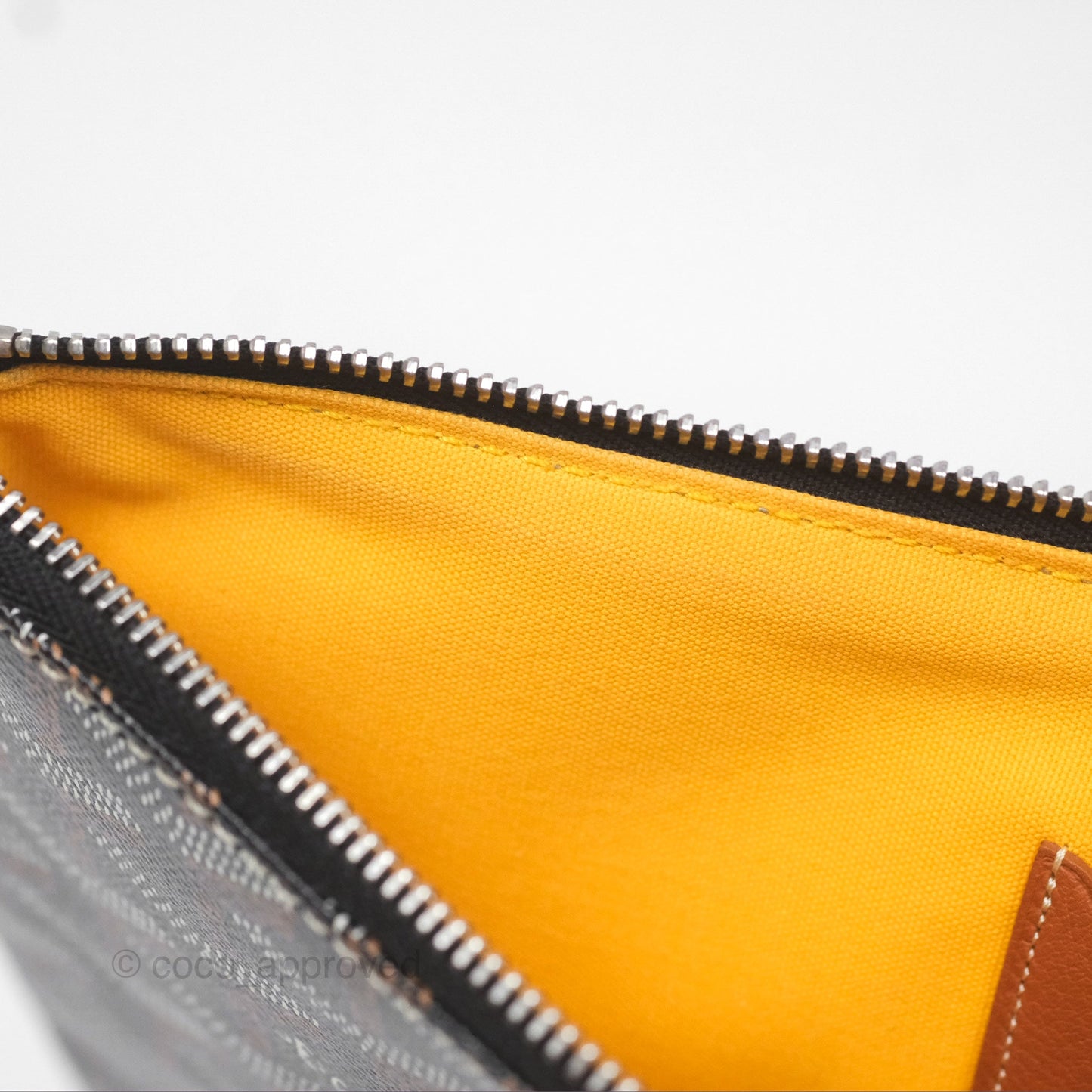 Goyard Sénat MM Pouch Black/ Tan