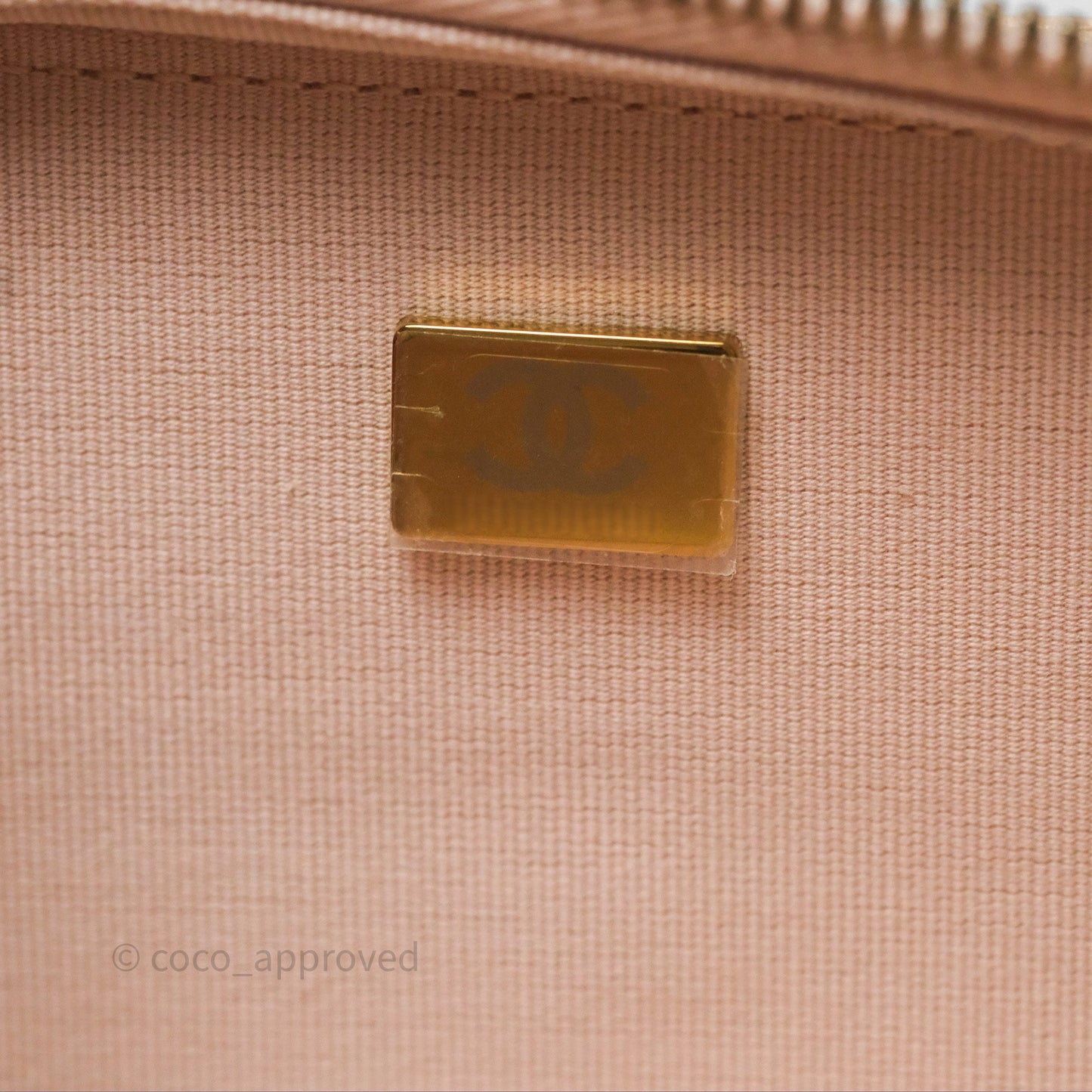 Chanel Quilted Small Like The Wallet Flap Light Beige Pink Caviar Light Gold Hardware 22C