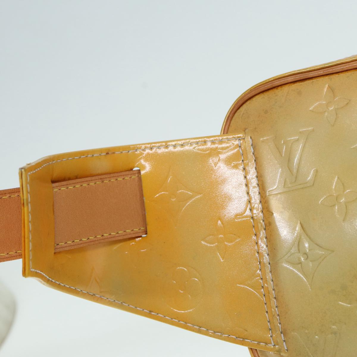 LOUIS VUITTON Monogram Vernis Fulton Waist bag Gris M91041 LV 89189