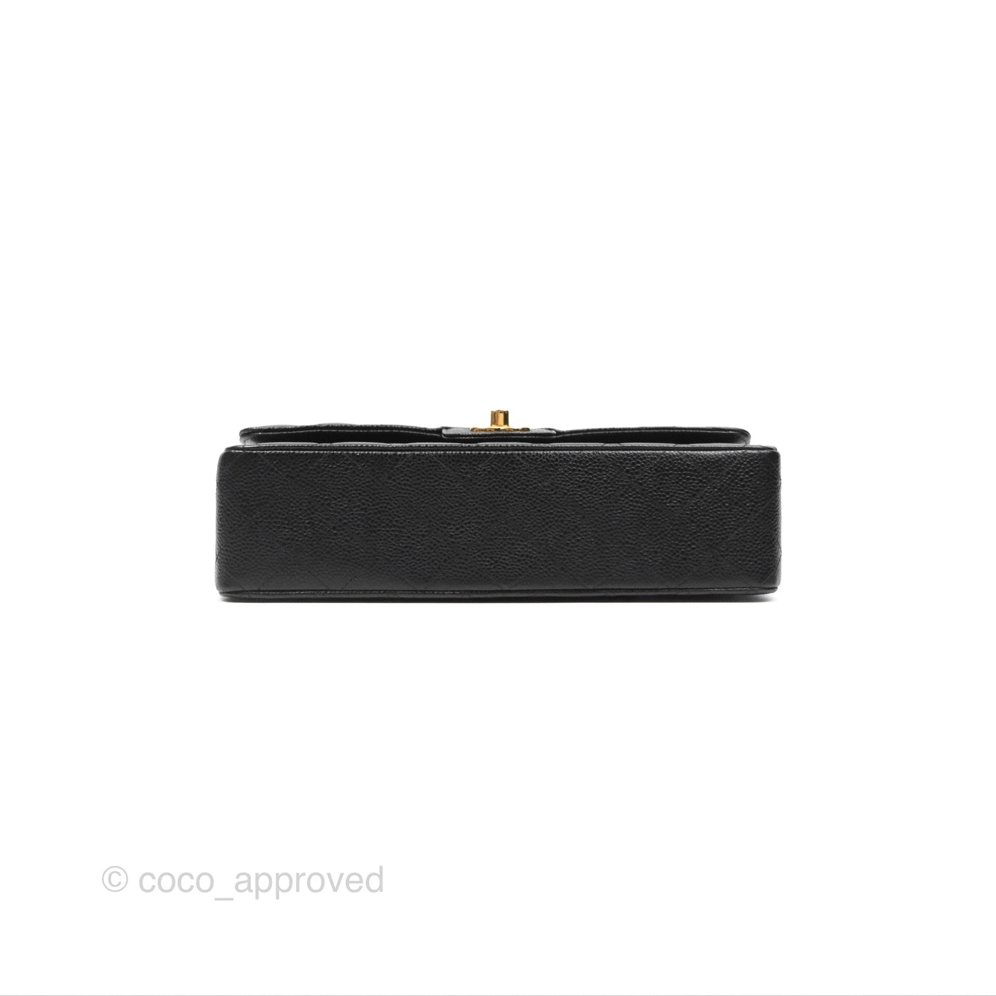 Chanel Classic M/L Medium Flap Quilted Black Caviar Gold Hardware