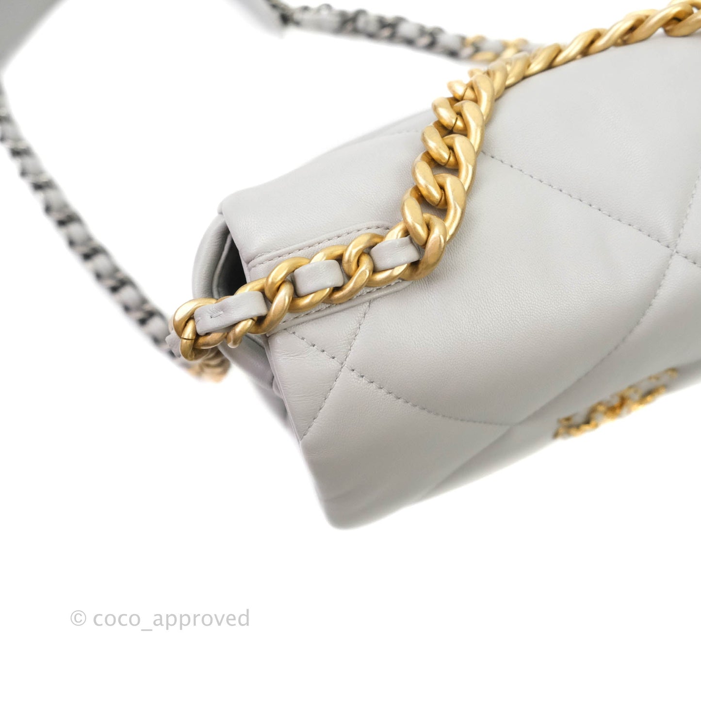 Chanel 19 Small Grey Mixed Hardware 21A