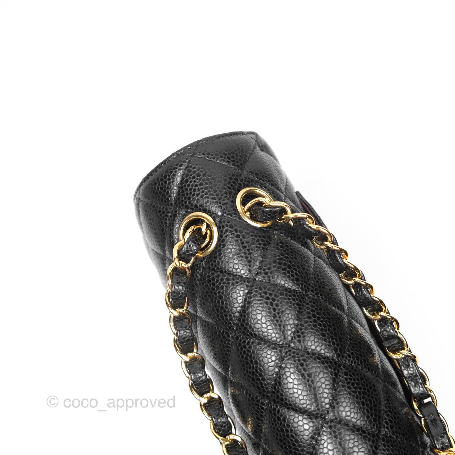 Chanel Small Classic Flap Quilted Black Caviar Gold Hardware