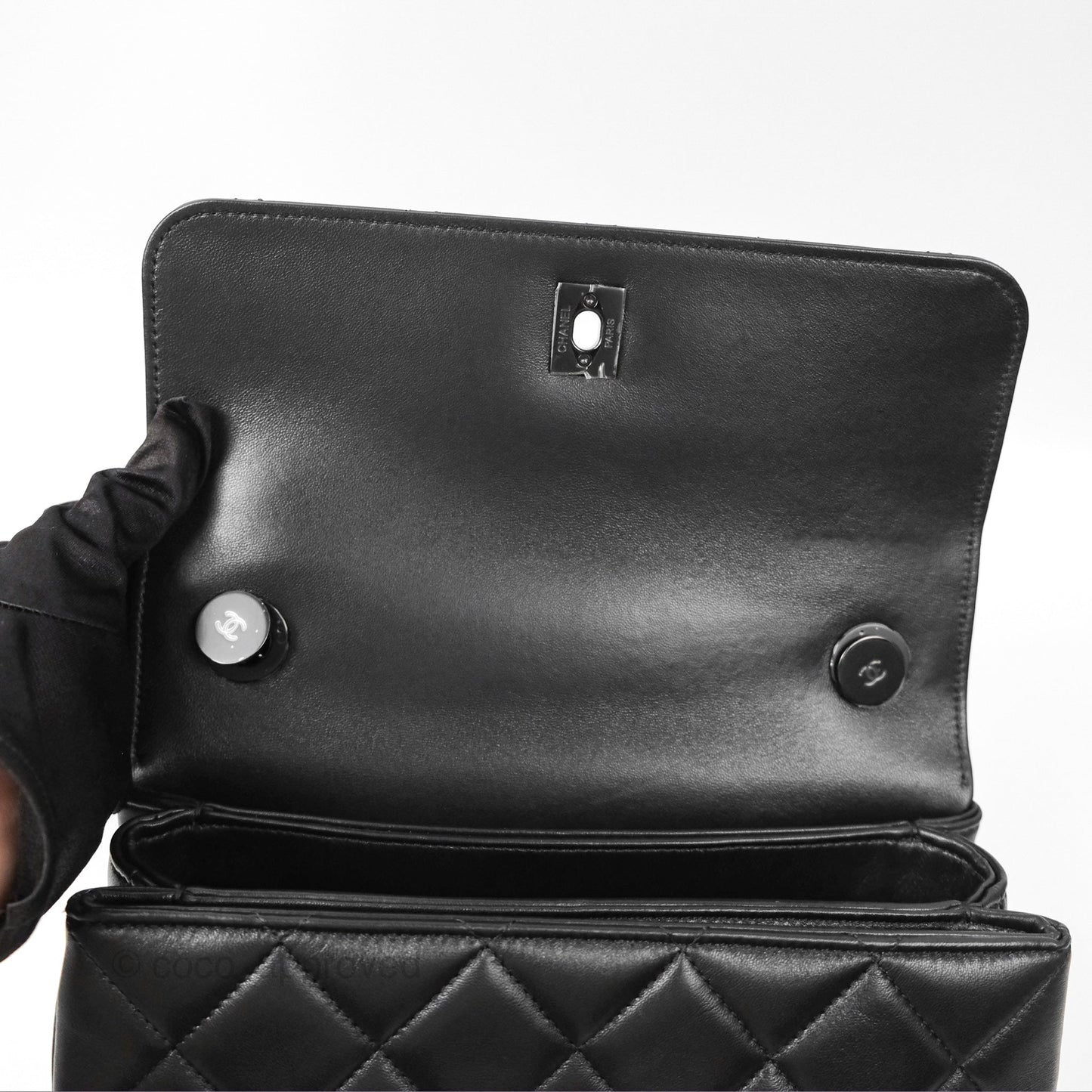 Chanel Small Trendy CC So Black Lambskin