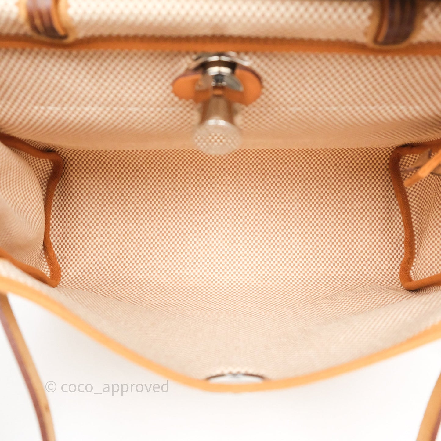 Hermès Herbag Zip 31 Ecru/Beige/Natural Canvas Palladium Hardware