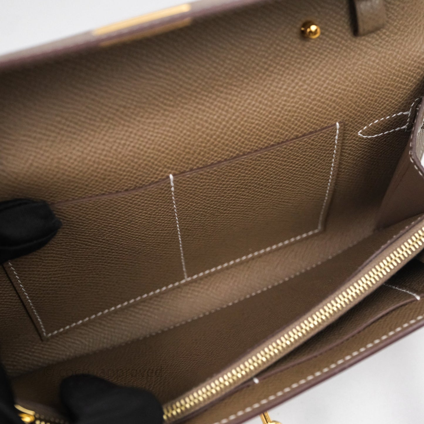 Hermès Kelly To Go Wallet Etoupe 18 Epsom Gold Hardware