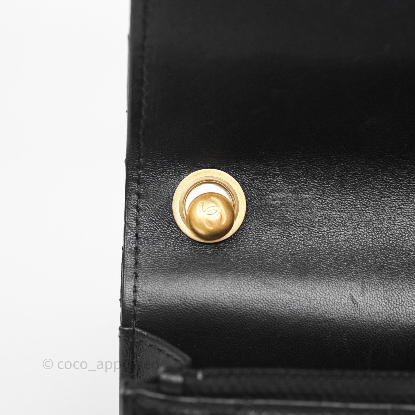 Chanel All Slide Adjustable Chain Phone Holder WOC Black Lambskin