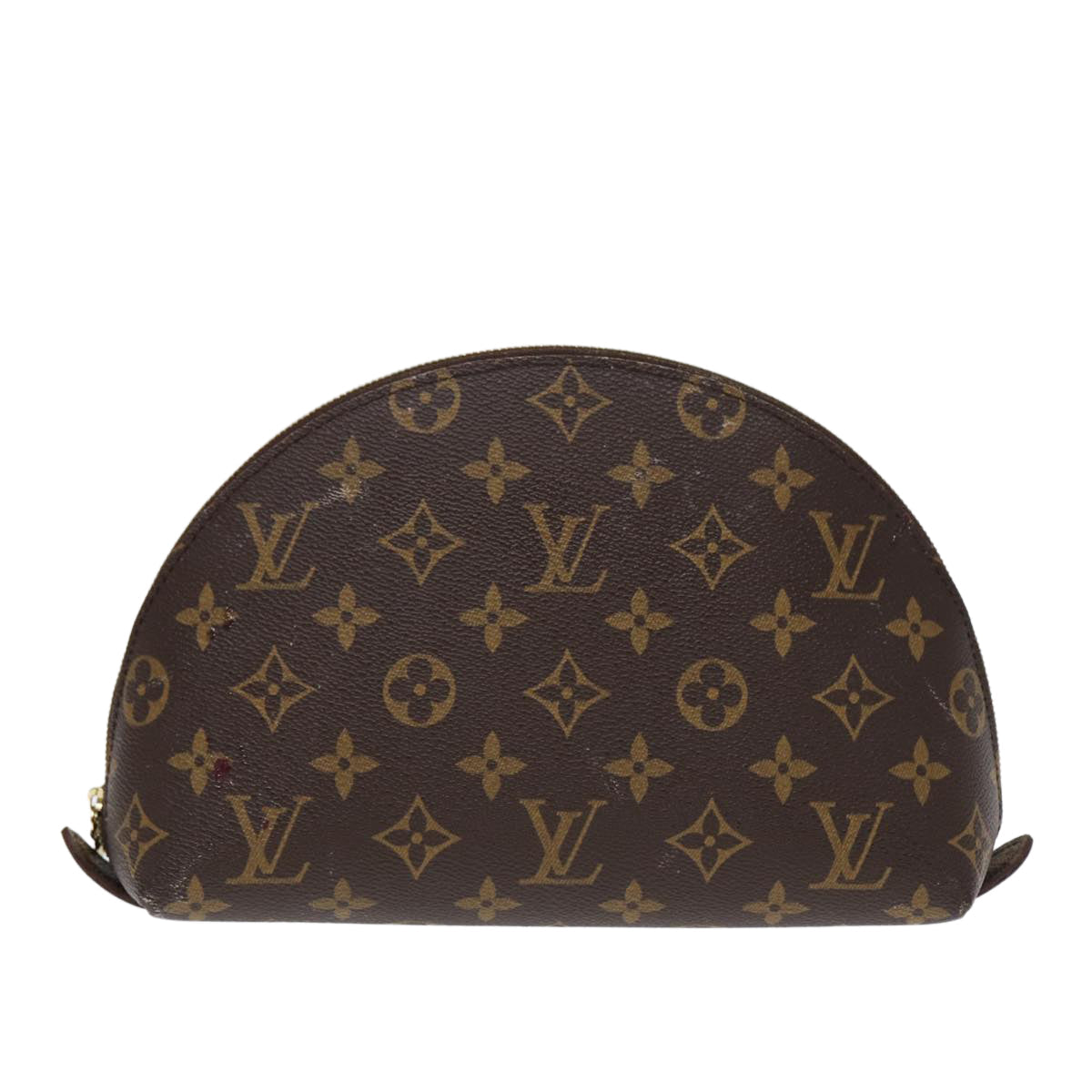 LOUIS VUITTON Monogram Trousse Demi Ronde Cosmetic Pouch M47520 LV 89289