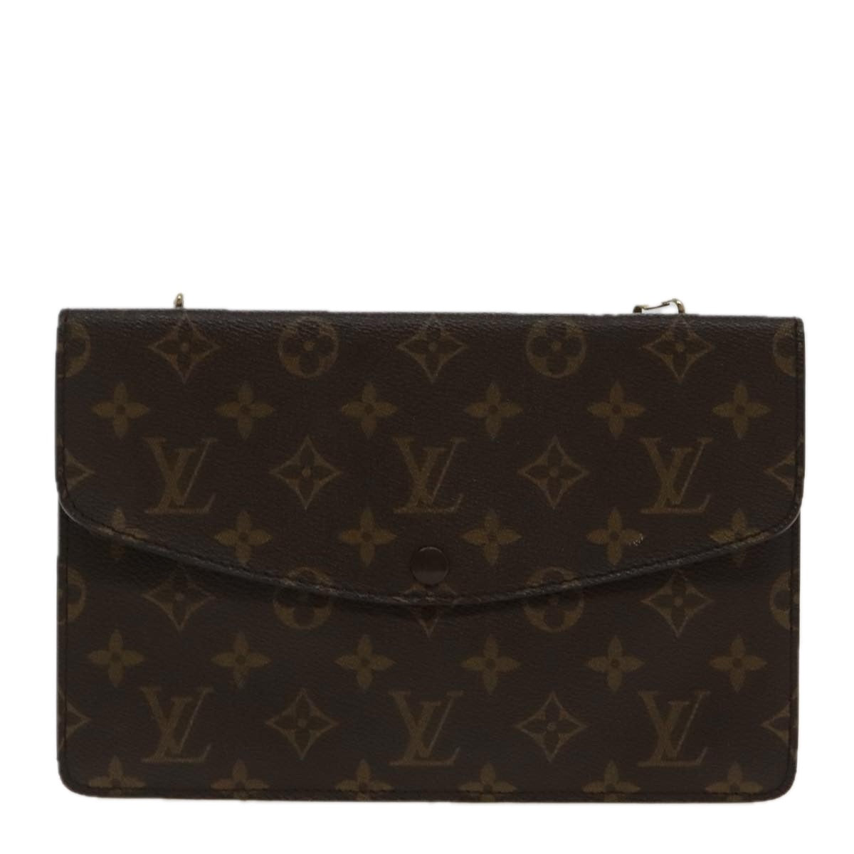 LOUIS VUITTON Monogram Double Rabat Shoulder Bag M51815 LV 89296