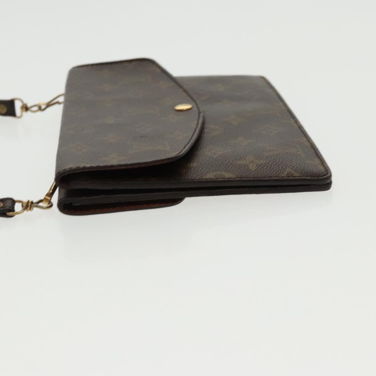 LOUIS VUITTON Monogram Double Rabat Shoulder Bag M51815 LV 89296