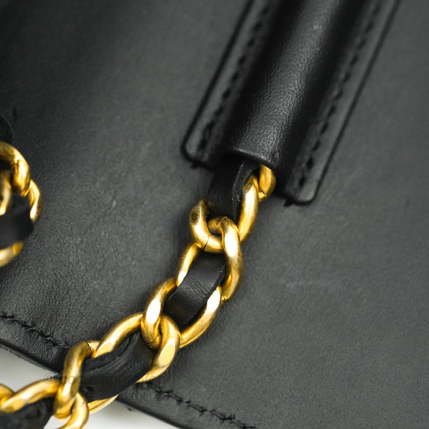 Chanel Quilted Reissue WOC Black Glazed Crumpled Calfskin Aged Gold Hardware