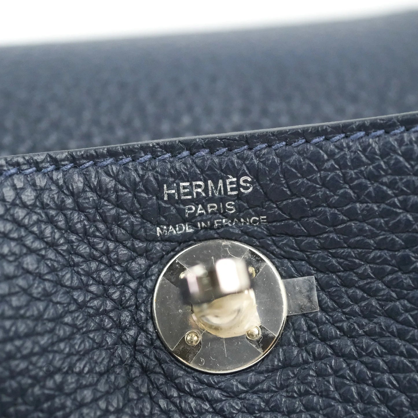 Hermès Mini Lindy 20 Bleu Nuit Clemence Palladium Hardware