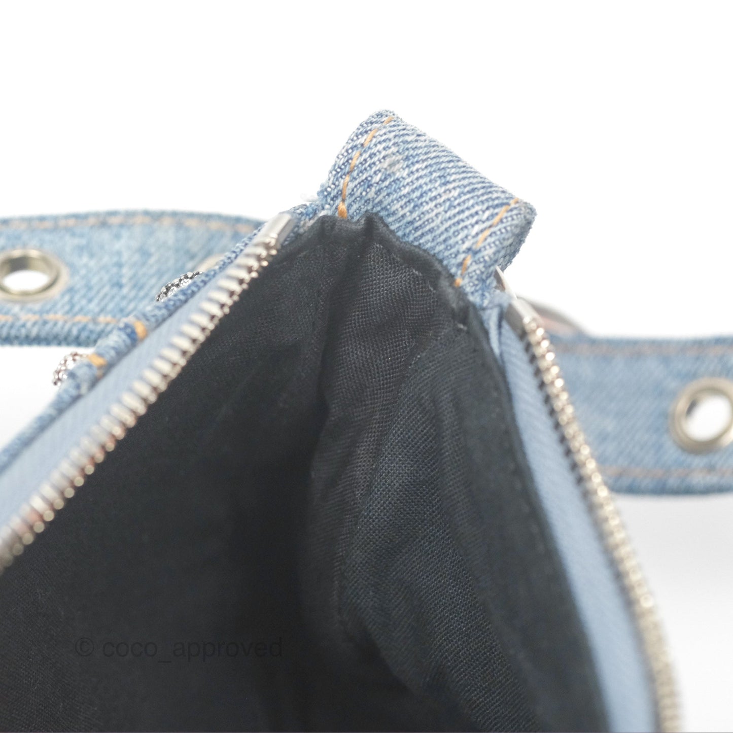 Balenciaga Le Cagole Small Embellished Denim Shoulder Bag