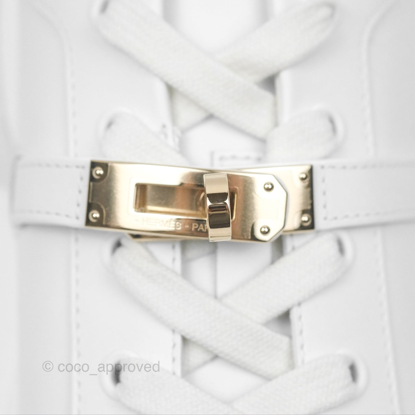 Hermès Day Sneaker White Gold Hardware Size 40