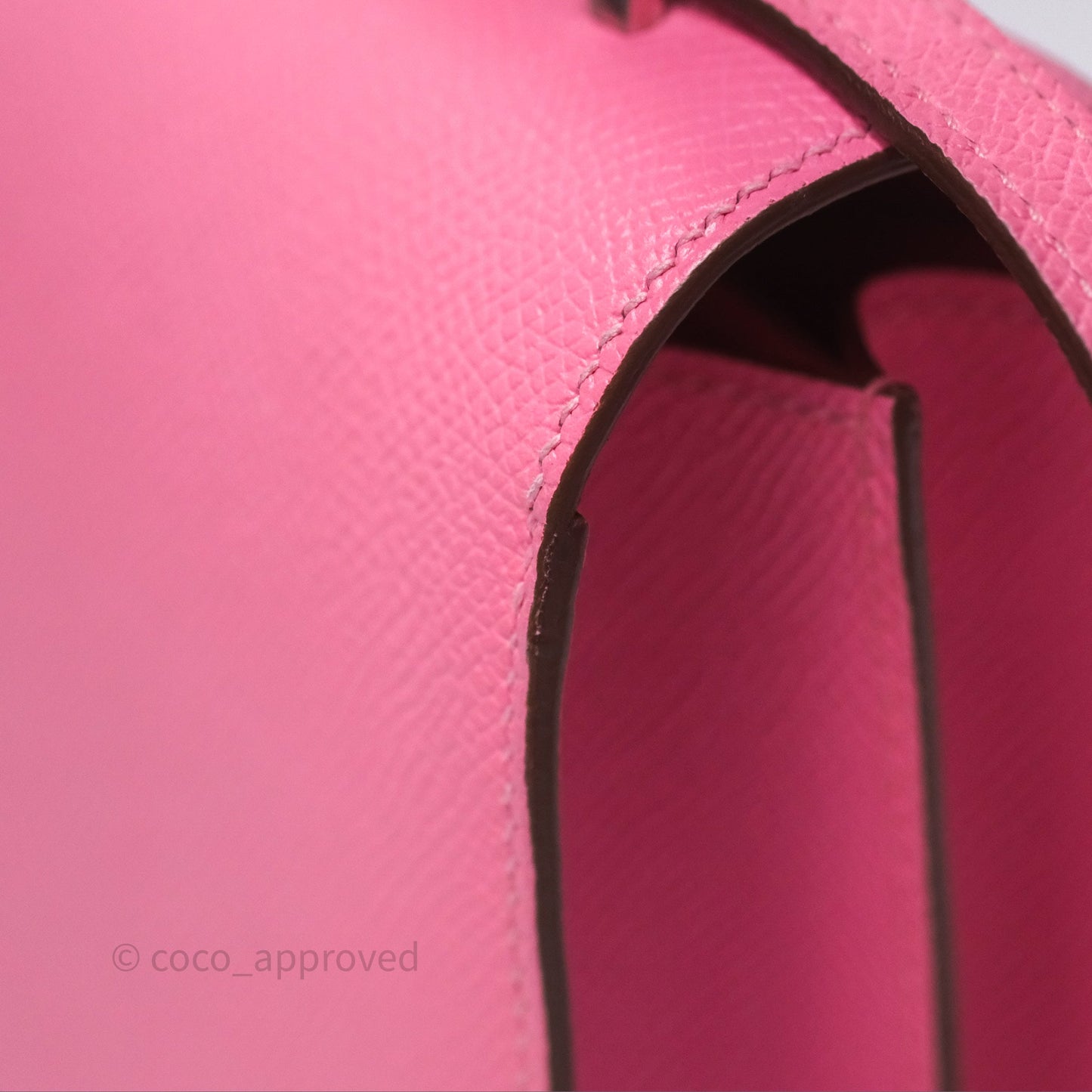 Hermès Constance Mini 18cm Rose d'ete Epsom Palladium Hardware