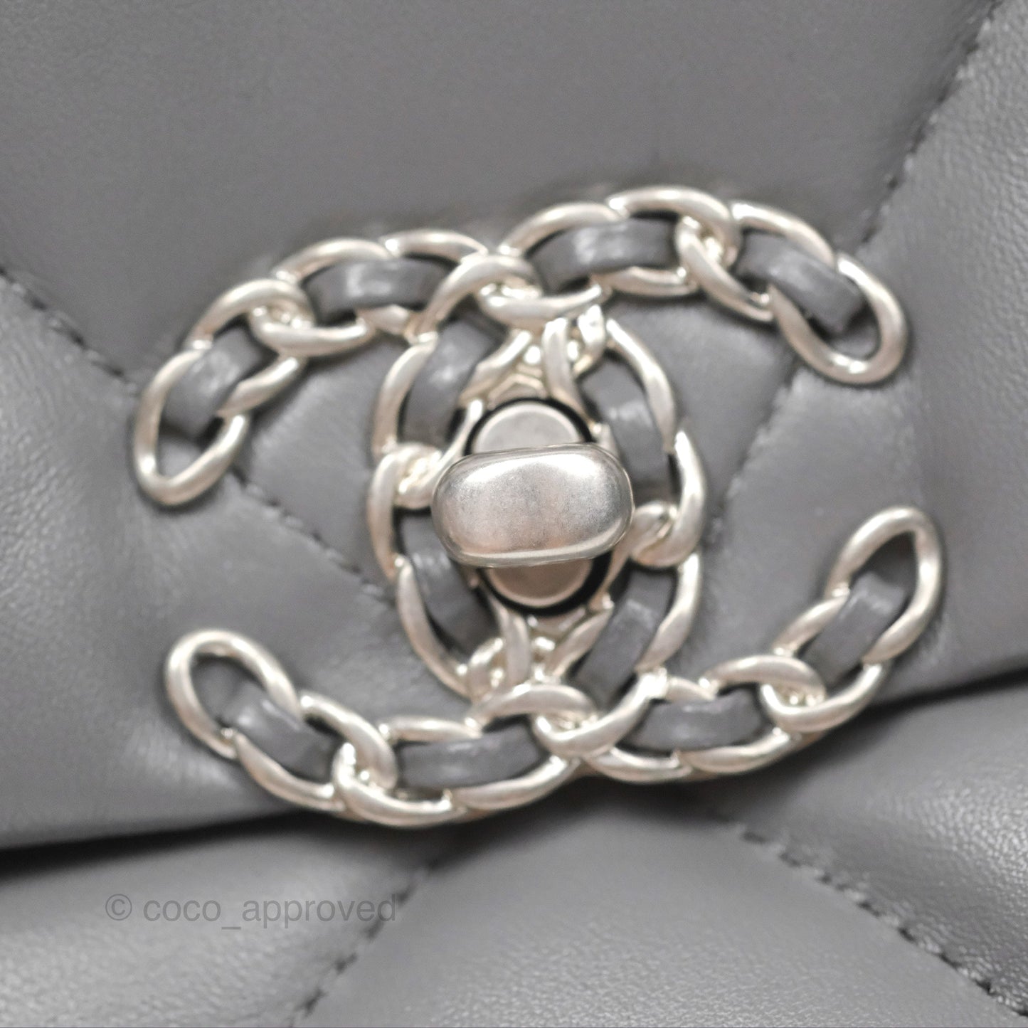Chanel 19 Small Dark Grey Mixed Hardware