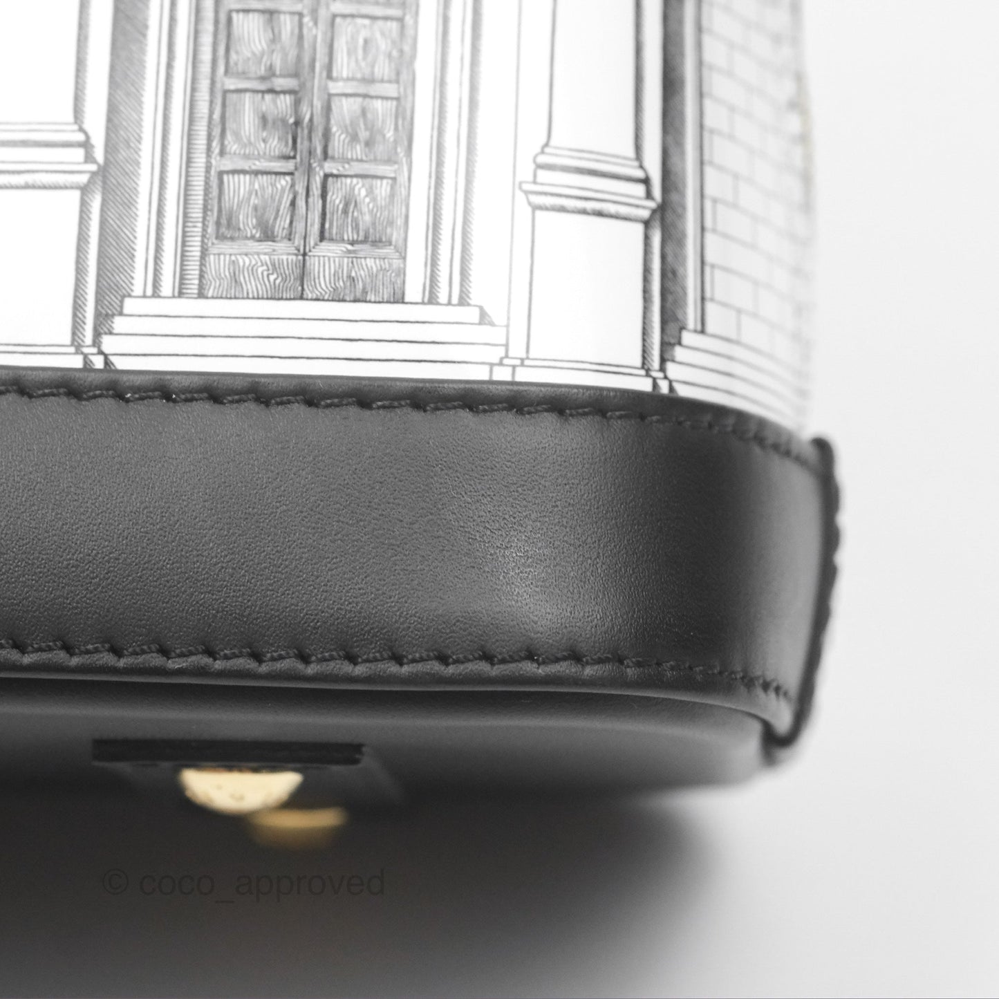 Louis Vuitton Alma BB Fornasetti Handbag Patent Calfskin