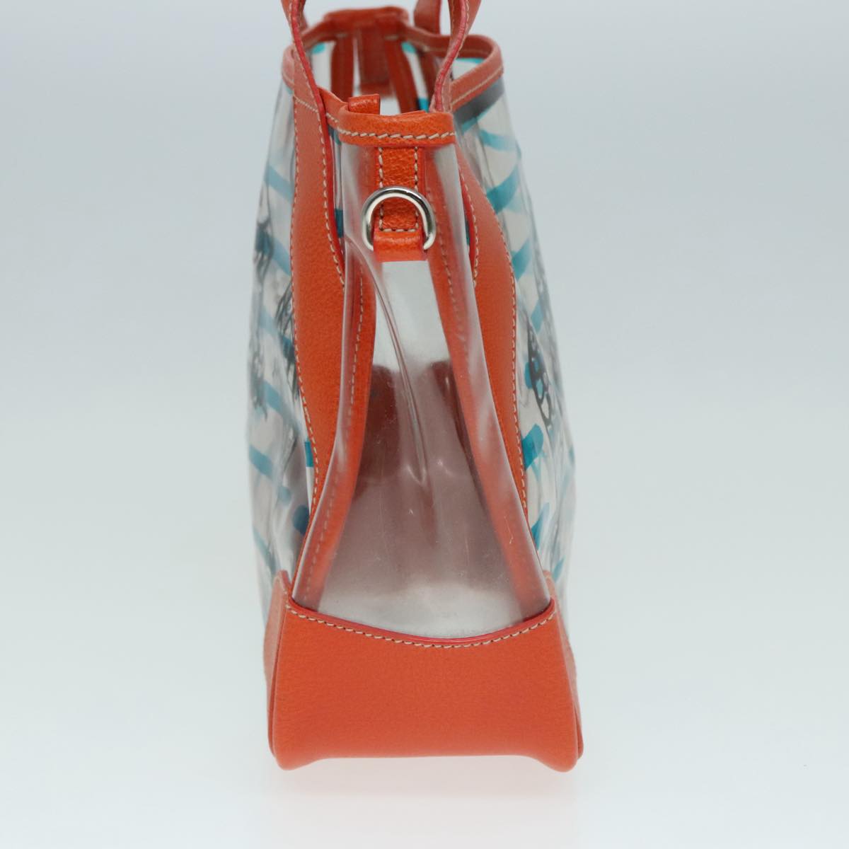 Luxury Prada Shoulder Bag Vinyl Orange Silver  89364