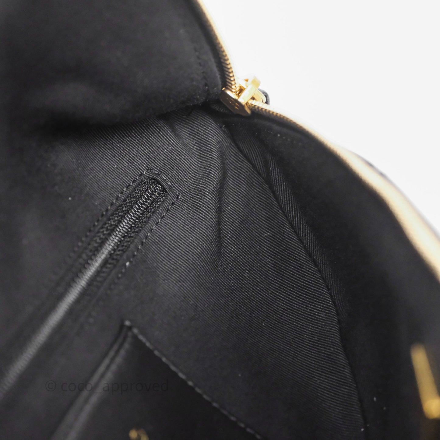 Chanel Quilted Waist Bag Lambskin Black Aged Gold Hardware