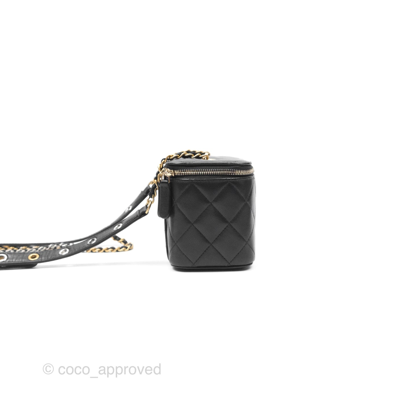 Chanel Vanity With Chain Black Goatskin Mixed Hardware