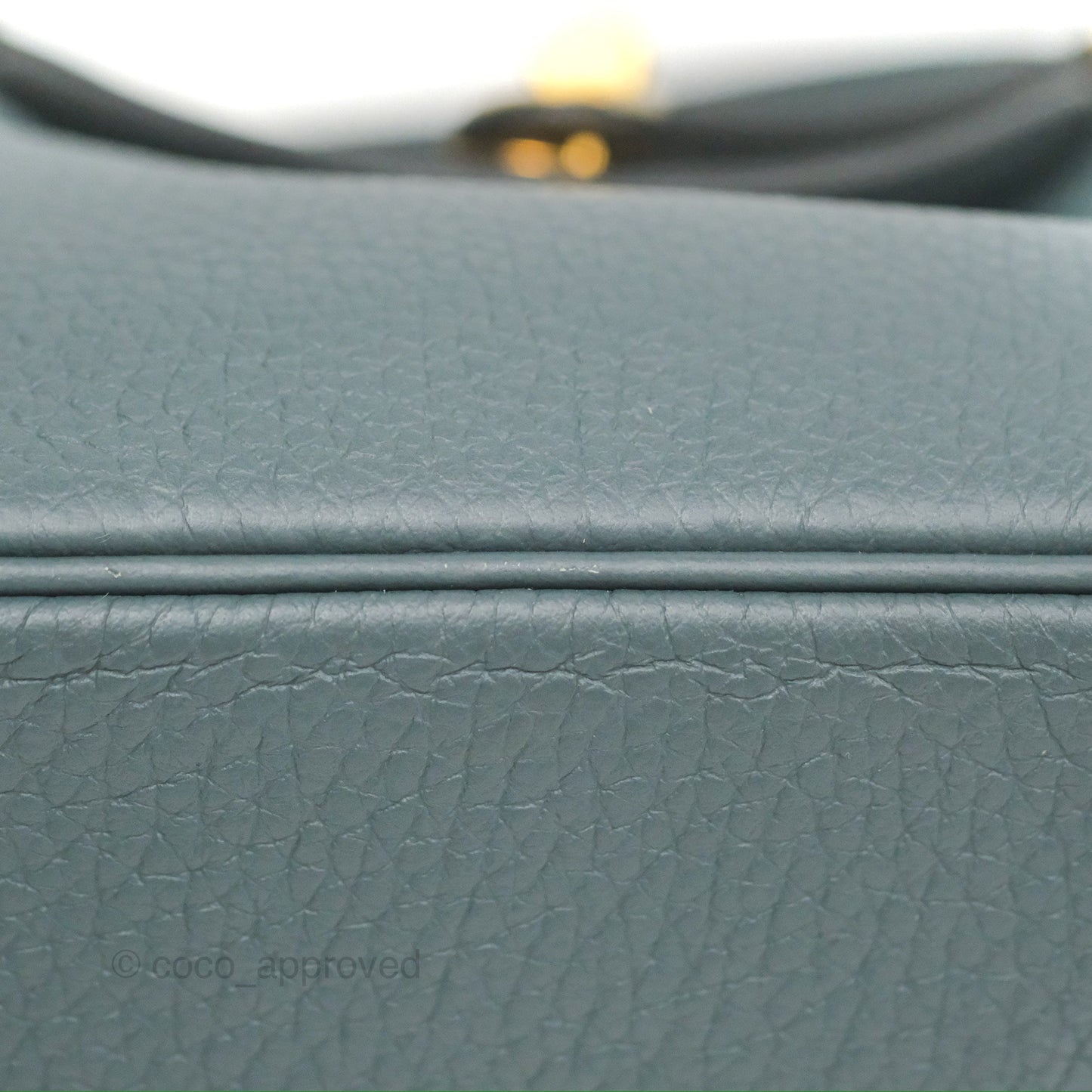 Hermès Mini Lindy 20 Bleu Orage Clemence Gold Hardware