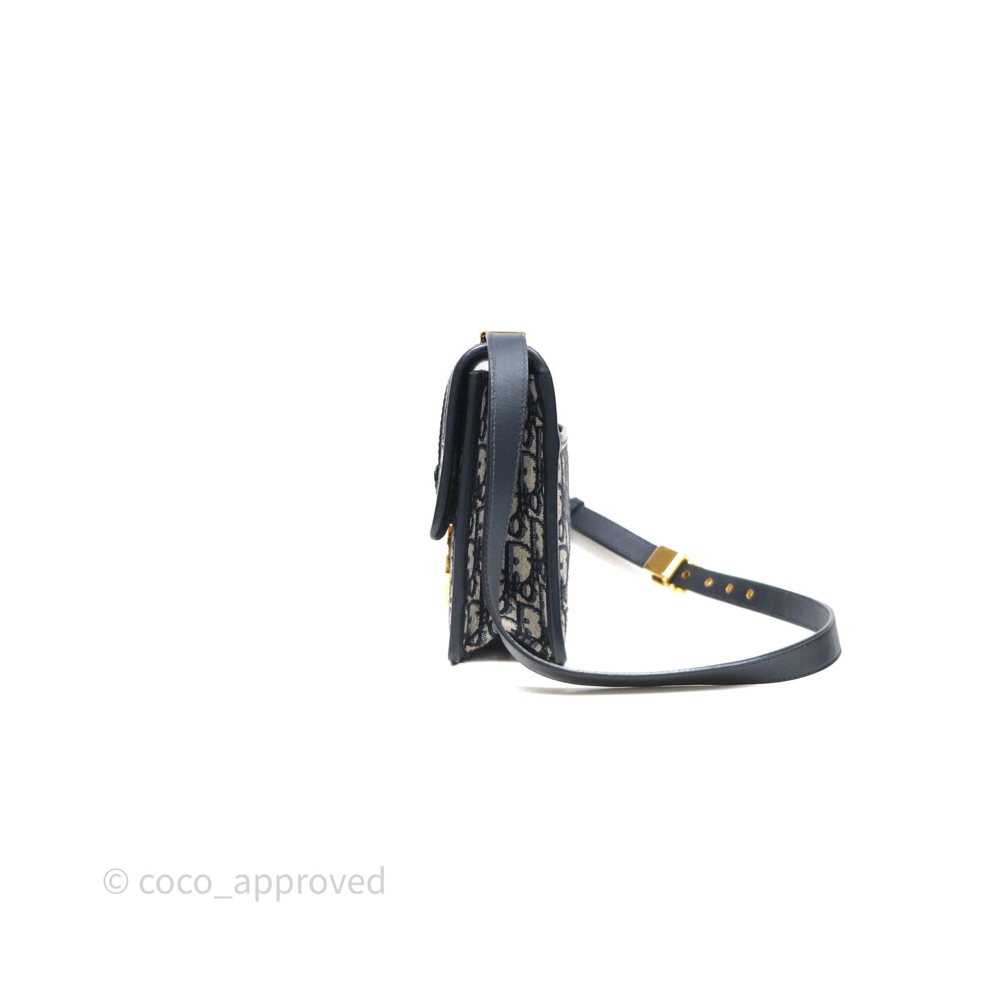 Christian Dior Small 30 Montaigne Bag Blue Dior Oblique Jacquard