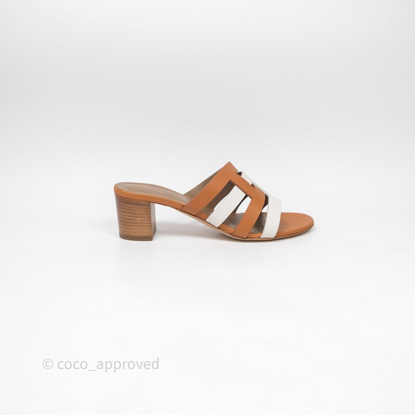 Hermes Amica Sandal Blanc/Naturel Size 38.5