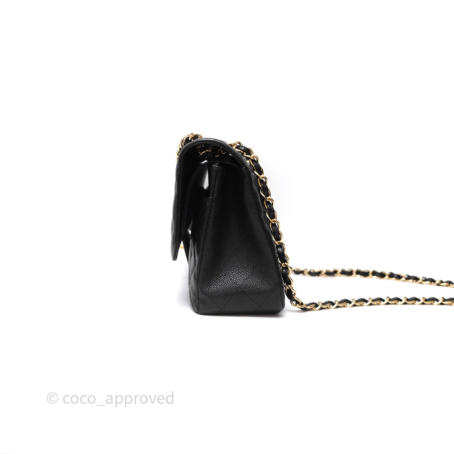 Chanel Jumbo Double Flap Black Caviar Gold Hardware⁣⁣