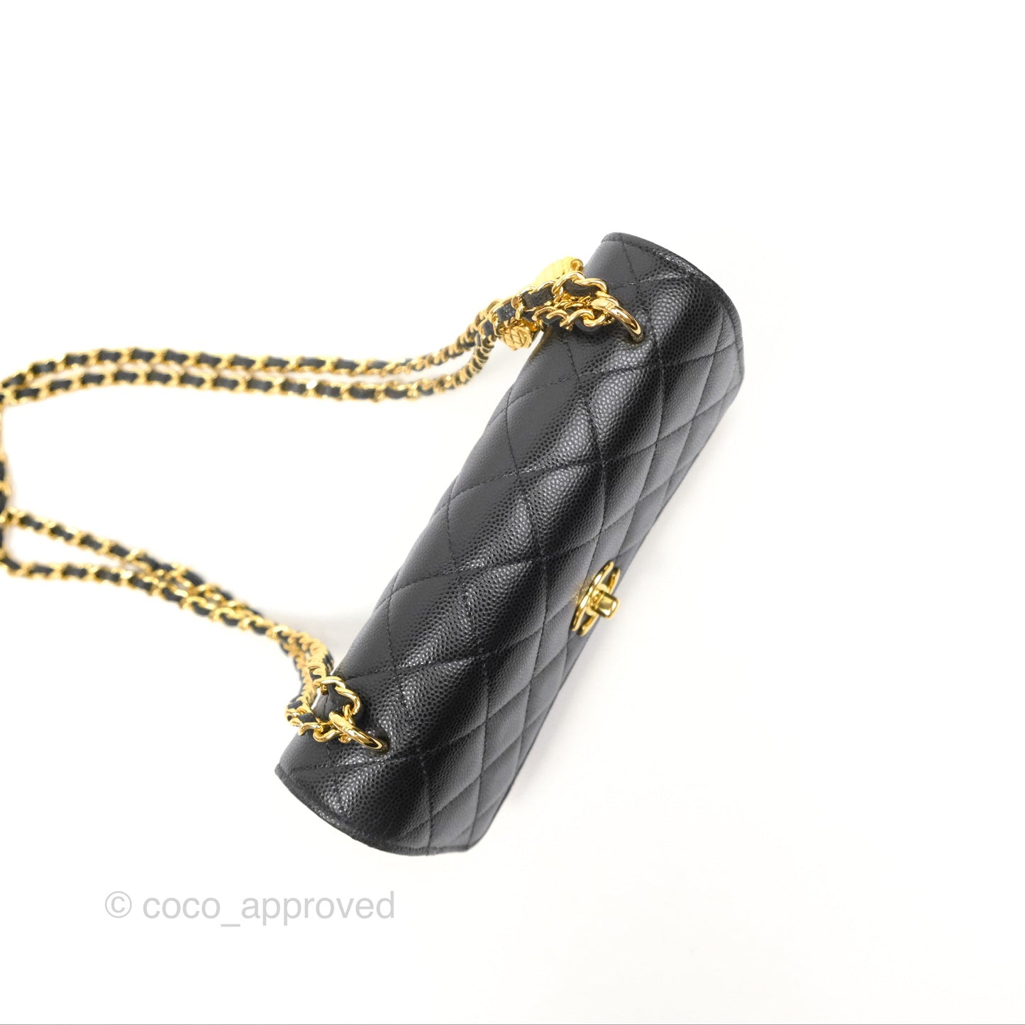 Chanel WOC Bag Charm Black Caviar Gold Hardware