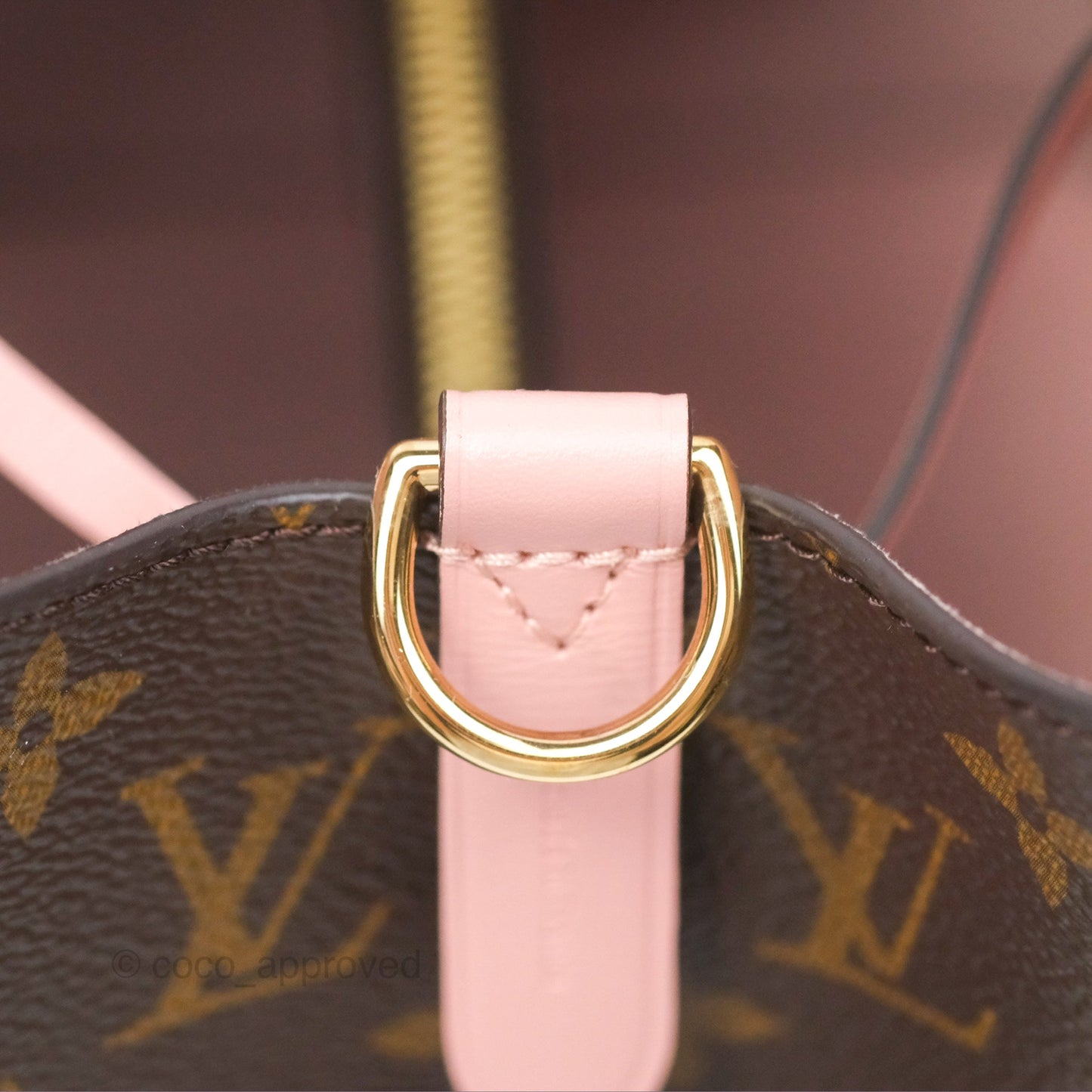 Louis Vuitton Neonoe Bucket Bag MM Monogram Canvas Rose Poudre