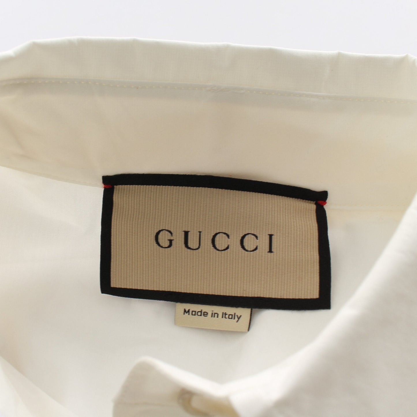 Luxury Gucci Trending 2025 Cotton poplin shirt Blouse Cotton Off white With scarf 23AW