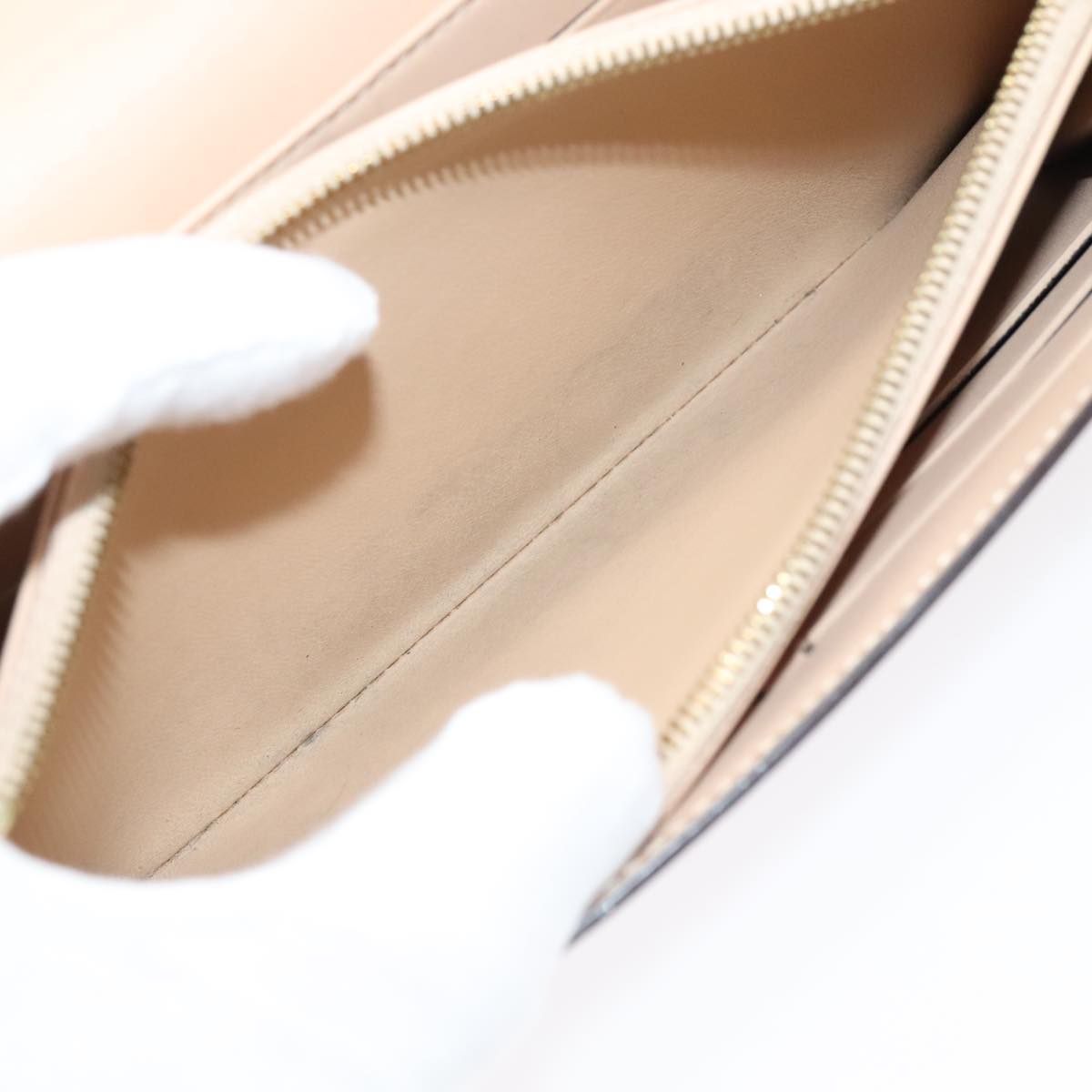 LOUIS VUITTON Vernis Portefeuille Louise Wallet Beige Dunne M61318 LV 89479