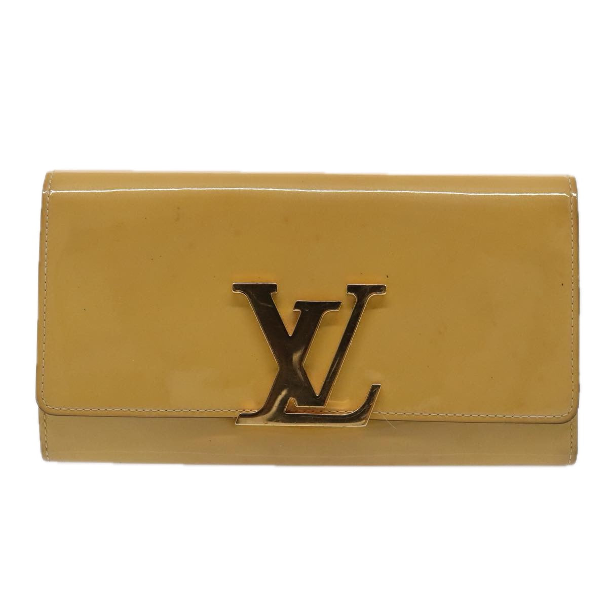 LOUIS VUITTON Vernis Portefeuille Louise Wallet Beige Dunne M61318 LV 89479